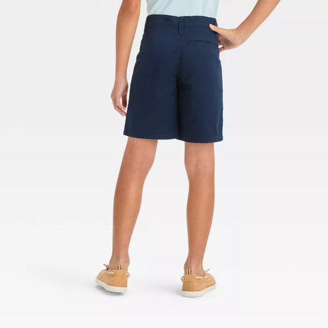 Cat & Jack Boy's Navy Flat Front At the Knee Chino Shorts | Cat & Jack in Lebanon