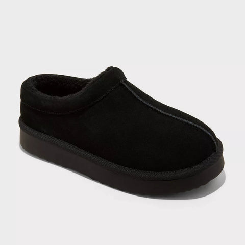 Auden Women's Black Kaya Genuine Suede Clog Slippers |Auden In Lebanon