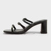 Wild Fable Women's Black Asterin Triple Buckle Heeled Sandal | Wild Fable In Lebanon