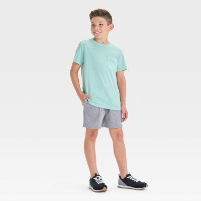 Cat & Jack Boy's Gray Midweight Jersey Flexible Drawstring Pull-On Shorts |Cat & Jack In Lebanon
