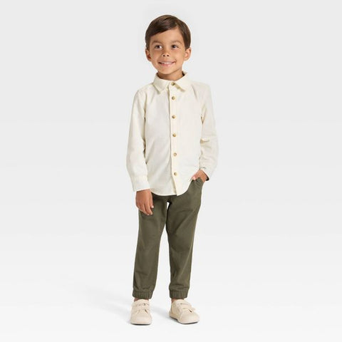 Oshkosh  Boy's Cream  Long Sleeve Corduroy Shirt  | Oshkosh  in Lebanon