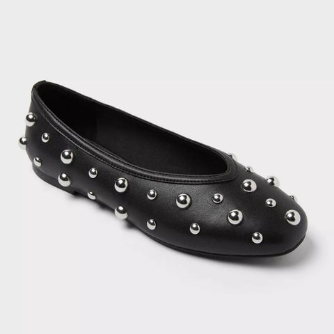 A New Day Women's Black Sammie Studded Ballet Flats|A New Day In Lebanon