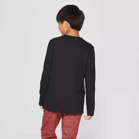 Cat & Jack Boy's Black Long Sleeve T-Shirt | Cat & Jack In Lebanon