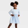Cat & Jack Girl's Light Blue Long Sleeve Sparkle Ribbed Tulle Dress | Cat & Jack In Lebanon