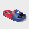 Ground Up Boy's Blue & Red Sonic The Hedgehog Faded Comfort Slide Slippers | Ground Up In Lebanon