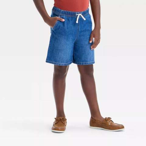 Cat & Jack Boy's Blue Pull-On 'Above the Knee' Denim Shorts|Cat & Jack In Lebanon