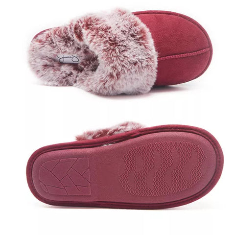 Jessica Simpson Women's Burgundy Micro-Suede Scuff Slipper |Jessica Simpson In Lebanon