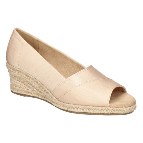 Easy Street Women's Natural Jasper SuperFlex Espadrille   Heeled Sandals |  Easy Street in Lebanon