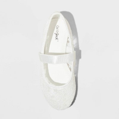 Cat & Jack Baby Girl's White Celeste Lace Ballet Flats | Cat & Jack In Lebanon
