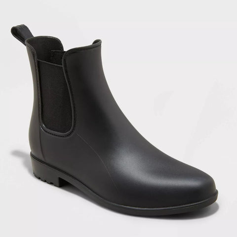 A New Day Women's Black Ankled Rubber Boots | A New Day In Lebanon