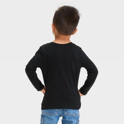 Cat & Jack Boy's Black Long Sleeve Solid Blouse  | Cat & Jack in Lebanon