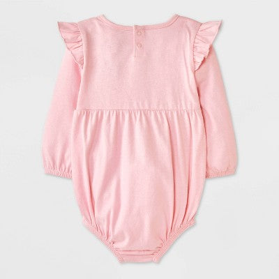 Barbie Baby Girl's Pink  Long Sleeve Bubble Romper |Barbie in Lebanon