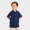 OshKosh B'gosh Boy's Navy & Beige Button Down Top and Woven Shorts Set 2 Pieces | OshKosh B'gosh In Lebanon