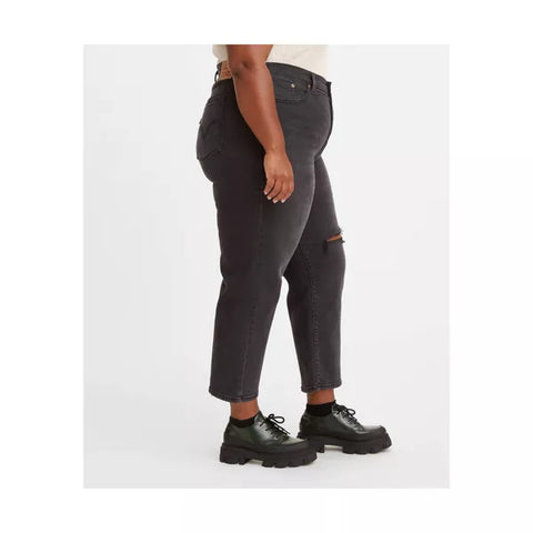 Levi's Women's Black High-Rise Wedgie Straight Cropped Jeans |Levi's In Lebanon