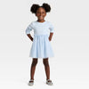 Cat & Jack Girl's Light Blue Long Sleeve Sparkle Ribbed Tulle Dress | Cat & Jack In Lebanon