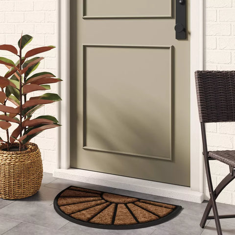 Threshold Half Moon Rubber Coir Doormat Outdoor Front Rug | Threshold In Lebanon