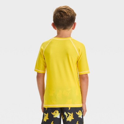 Pokemon  Boy's Yellow  Rash Guard Top T-Shirt | Pokemon  in Lebanon