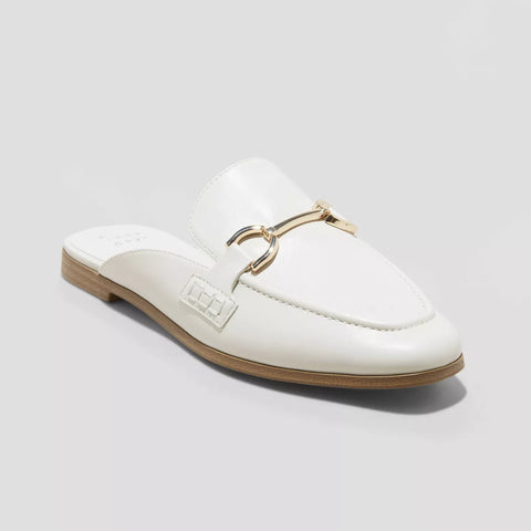 A New Day Women's Off White Sandy Mule Flats | A New Day In Lebanon