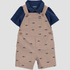Carter's Just One You Baby Boy's Beige & Navy 2pc Shark Shortalls | Carter's Just One You In Lebanon