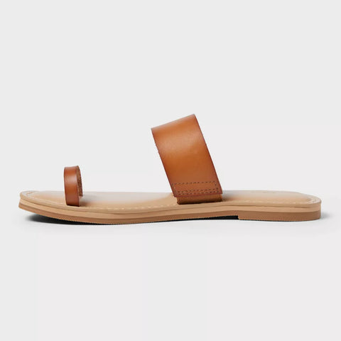 Universal Thread Women's Tan Juno Toe Ring Flat Slipper | Universal Thread In Lebanon