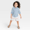 OshKosh B'gosh Baby Boy's Blue Long Sleeve Woven Chambray Polo Shirt | OshKosh B'gosh In Lebanon