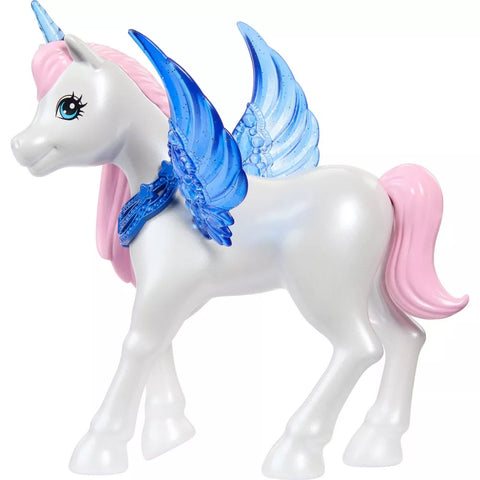 Barbie Unicorn Toy 65th Anniversary Doll with Blue Hair Pink Gown & Pet Alicorn|Barbie In Lebanon
