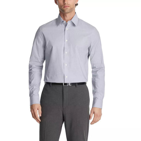 Calvin Klein Men's Gray Printed Non Iron Button Down Dress Shirt |Calvin Klein In Lebanon