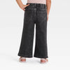 Cat & Jack Baby Girl's Black Floral Embroidery Wide Leg Jeans|Cat & Jack In Lebanon