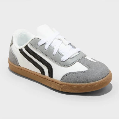 Cat & Jack Boy's White & Grey Boston Retro Court Sneakers | Cat & Jack In Lebanon
