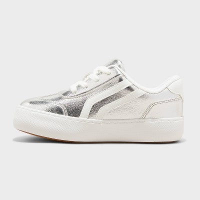 Cat & Jack Girl's Silver Coco Platform Court Sneakers|Cat & Jack In Lebanon