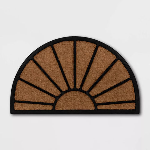 Threshold Half Moon Rubber Coir Doormat Outdoor Front Rug | Threshold In Lebanon