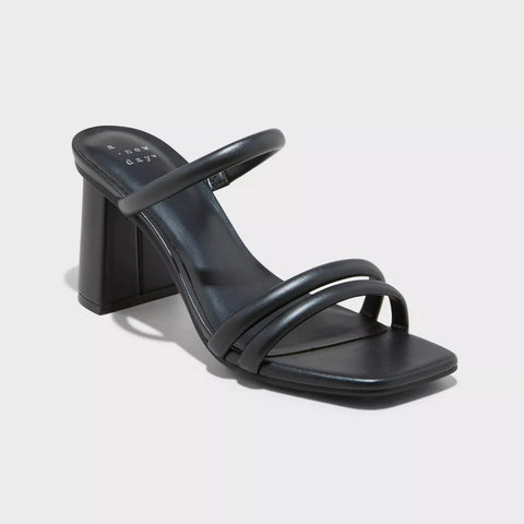 A New Day Women's Black Stacy Mule Sandal |A New Day In Lebanon