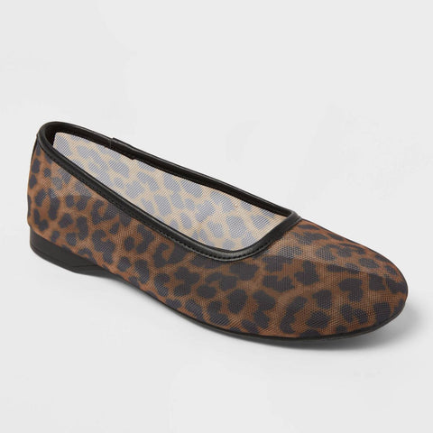 A New Day Women's Leopard Memory Foam Insole Mel Sheer Mesh Ballet Flats | A New Day In Lebanon