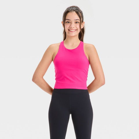 All In Motion Girl's Berry Pink Tank Top   | All In Motion in Lebanon