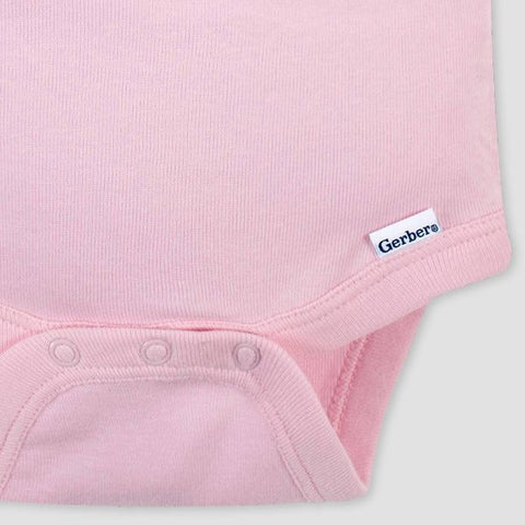 Geber Baby Girl's Pink Pack Of 4 Short Sleeve Bodysuits | Geber In Lebanon