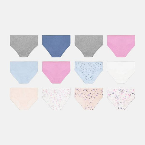 Hanes Girl's Multicolor 12pk Butterfly and Dot Cotton Briefs |Hanes In Lebanon