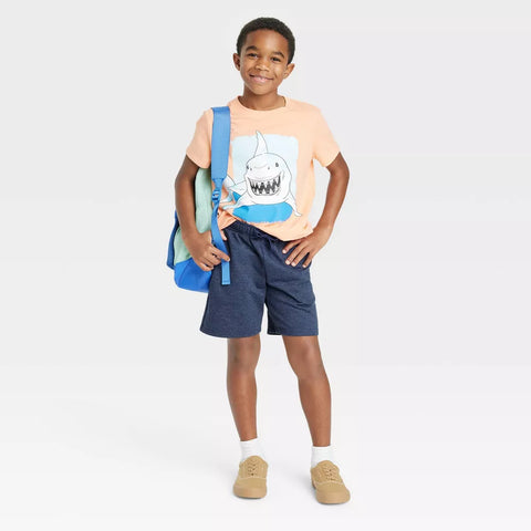 Cat & Jack Boy's Dark Blue Pull-On 'At The Knee' Knit Short |Cat & Jack In Lebanon