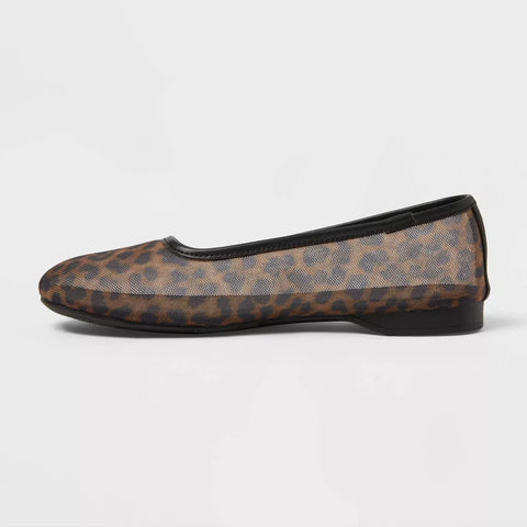 A New Day Women's Leopard Memory Foam Insole Mel Sheer Mesh Ballet Flats | A New Day In Lebanon