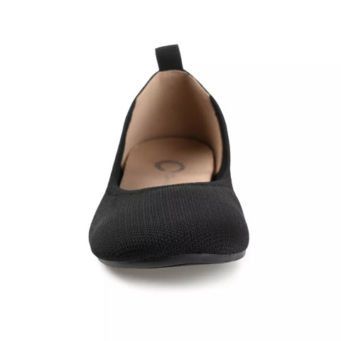 Journee Collection Women's Black Maryann Knit Ballet Flats | Journee Collection In Lebanon