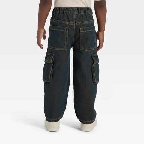 Cat & Jack Boy's Washed Black Cargo Denim Pants | Cat & Jack In Lebanon