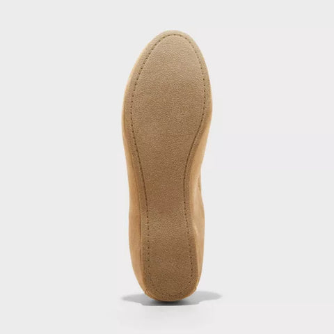 Universal Thread Women's Beige Danielle Scrunch Ballet with Memory Foam Insole Flats |Universal Thread In Lebanon
