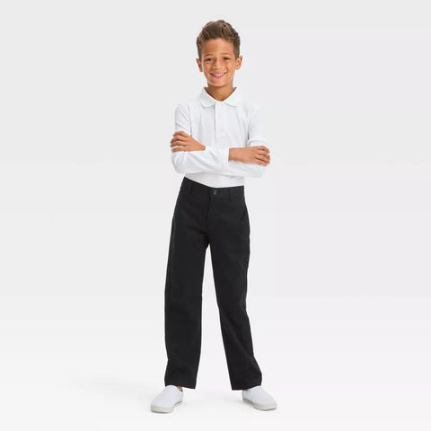 Cat & Jack Boy's Black Straight Fit Uniform Pants | Cat & Jack In Lebanon