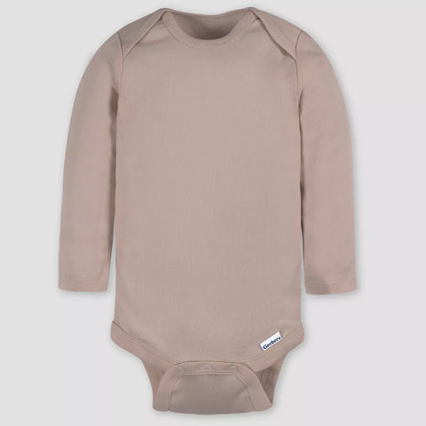 Gerber Baby Long-Sleeve Ribbed Bodysuit 4-Pack - Neutral Tones | Gerber in Lebanon