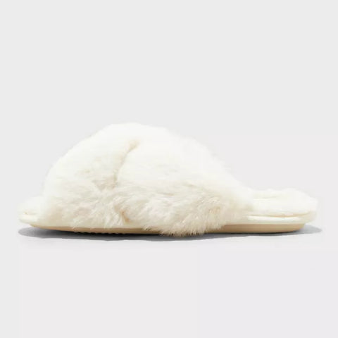Auden Women's Off White Paris Crossband Slide Slippers |Auden In Lebanon