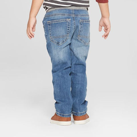 Cat & Jack  Boy's Blue Pull-On Straight Fit Jeans  | Cat & Jack   in Lebanon