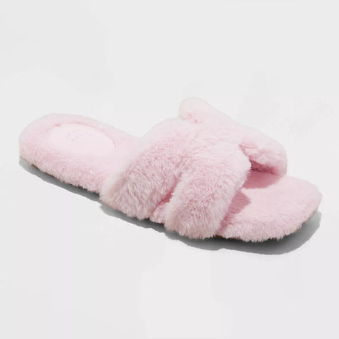 A New Day Women's Baby Pink PlushFur Slippers | A New Day In Lebanon