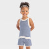 Cat & Jack Baby Girl's Blue & White Americana Striped Sweater Shorts Set | Cat & Jack In Lebanon