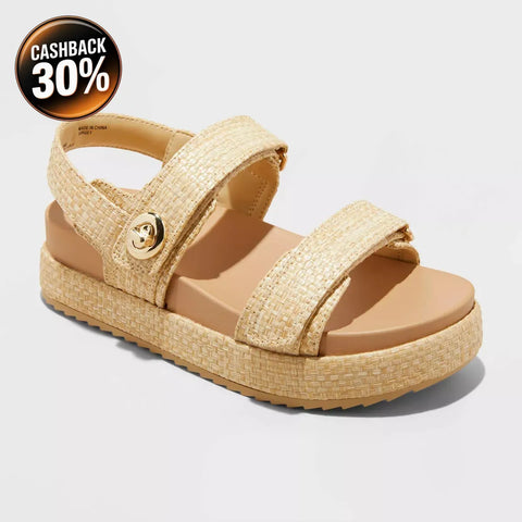A New Day Women's Tanner Platform Double Band Sandals | A New Day In Lebanon