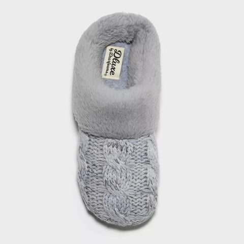 Dluxe By Dearfoams Women's Grey Carol Slippers | Dluxe By Dearfoams In Lebanon