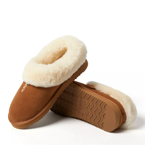 Fireside by Dearfoams Women's Brown Adelaide Genuine Shearling Clog Slipper | Fireside by Dearfoams  In Lebanon